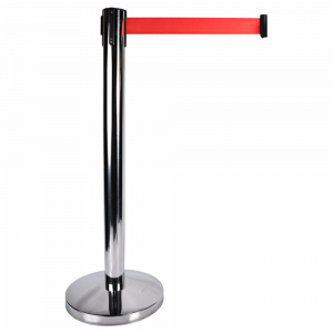 Stalp inox cu banda retractabila
