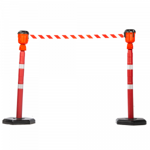 Stalp PVC cu banda retractabila