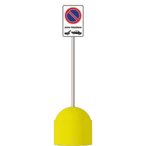 Bolard PVC cu capacitate de umplere pentru delimitare acces