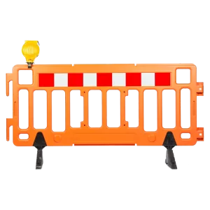 Bariera imprejmuire PVC portocalie L=2m, H=1m